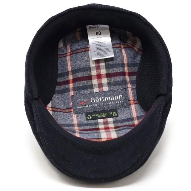 ハンチング 大きいサイズ 帽子 秋冬 柄 メンズ ハンチング帽 Gottmann Gore-tex 内耳付き ゴアテックス 送料無料 ダークネイビー［ ivy cap ］誕生日 プレゼント クリスマス ギフト包装 ラッピング無料_5