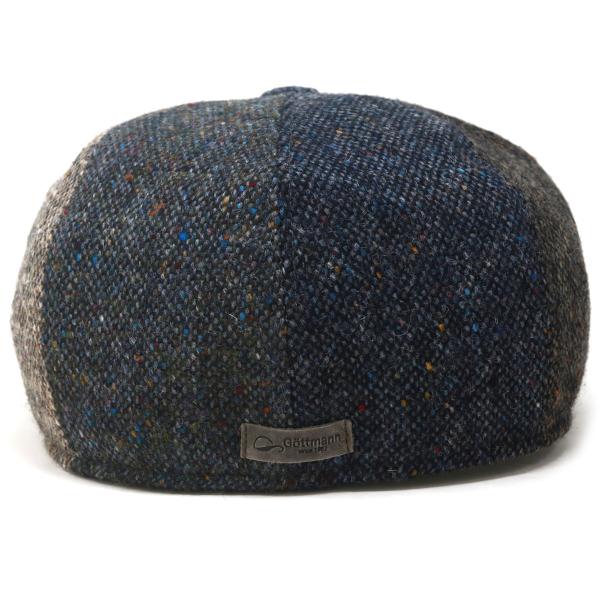 大きいサイズ 秋冬 メンズ 帽子 8パネル ハンチング チェック パッチワーク ブランド ゴットマン キャスハンチング ウール グレー 57cm / 59cm / 61cm / 63cm［ ivy cap ］男性 帽子 誕生日 プレゼント クリスマス ギフト包装 ラッピング無料 送料無料 父の日 大きいサイズ 秋冬 メンズ 帽子 8パネル ハンチング チェック パッチ