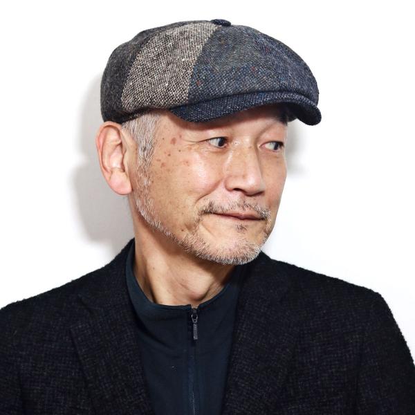 大きいサイズ 秋冬 メンズ 帽子 8パネル ハンチング チェック パッチワーク ブランド ゴットマン キャスハンチング ウール グレー 57cm / 59cm / 61cm / 63cm［ ivy cap ］男性 帽子 誕生日 プレゼント クリスマス ギフト包装 ラッピング無料 送料無料 父の日_7