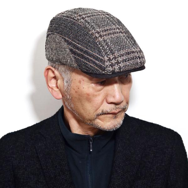 ハンチング メンズ チェック柄 帽子 大きいサイズ 内耳付き イヤマフ付き 秋冬 ハンチング帽 チェック 紳士帽子 ゴットマン ウール カシミヤ ツイード / 57cm / 59cm / 61cm / 63cm ネイビー ブラウン［ ivy cap ］誕生日 プレゼント クリスマス ギフト包装 ラッピング 無料_10