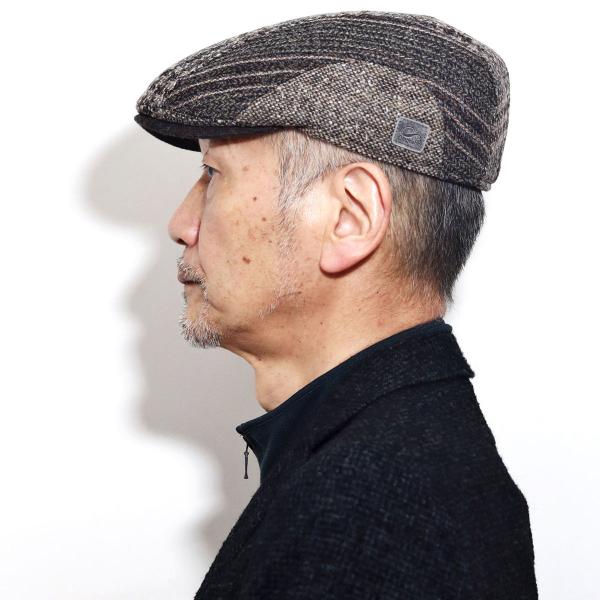 ハンチング メンズ チェック柄 帽子 大きいサイズ 内耳付き イヤマフ付き 秋冬 ハンチング帽 チェック 紳士帽子 ゴットマン ウール カシミヤ ツイード / 57cm / 59cm / 61cm / 63cm ネイビー ブラウン［ ivy cap ］誕生日 プレゼント クリスマス ギフト包装 ラッピング 無料_12
