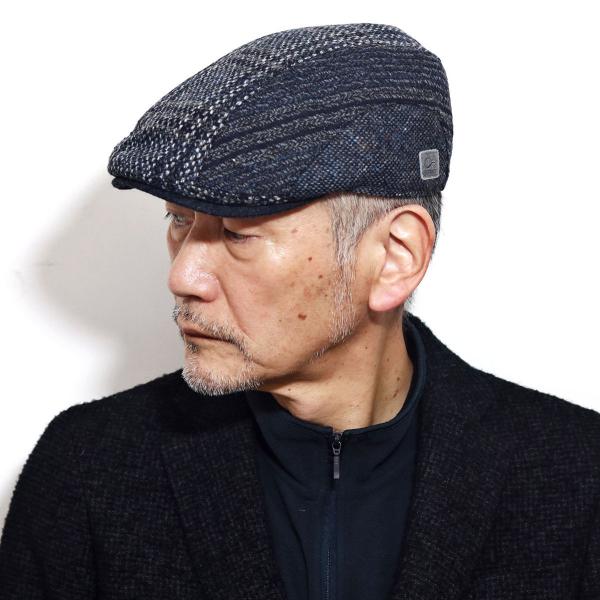 ハンチング メンズ チェック柄 帽子 大きいサイズ 内耳付き イヤマフ付き 秋冬 ハンチング帽 チェック 紳士帽子 ゴットマン ウール カシミヤ ツイード / 57cm / 59cm / 61cm / 63cm ネイビー ブラウン［ ivy cap ］誕生日 プレゼント クリスマス ギフト包装 ラッピング 無料_14