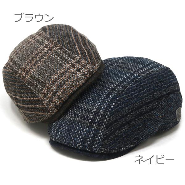 ハンチング メンズ チェック柄 帽子 大きいサイズ 内耳付き イヤマフ付き 秋冬 ハンチング帽 チェック 紳士帽子 ゴットマン ウール カシミヤ ツイード / 57cm / 59cm / 61cm / 63cm ネイビー ブラウン［ ivy cap ］誕生日 プレゼント クリスマス ギフト包装 ラッピング 無料_9