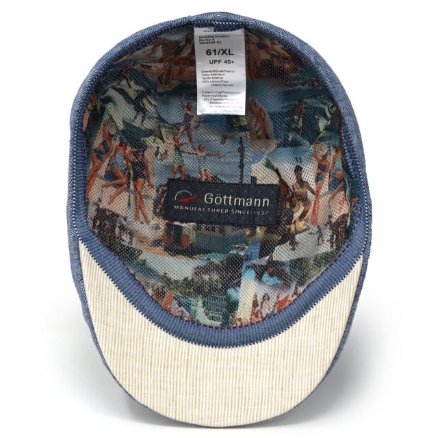帽子 紳士用 春夏 人気 父の日 メンズ ハンチング 大きいサイズ ゴットマン 送料無料 Gottmann Derby-2 ハンチング帽 麻素材 涼しい 裏地メッシュ 帽子 インポート ブランド グレー/ネイビー 全2色［ ivy cap ］父の日 ギフト 誕生日 プレゼント ラッピング無料_5