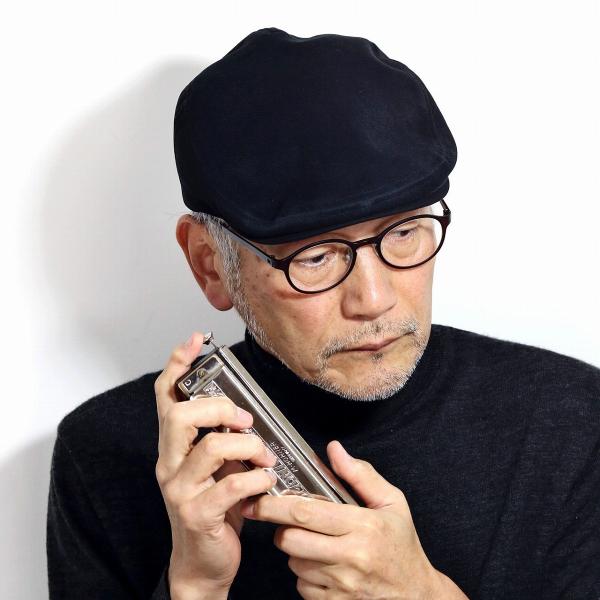 ハンチング メンズ バーズアイ 秋冬 アイビーキャップ サーモトロンラジポカ 帽子 メンズ KNOX 紳士 ノックス 黒 バーズアイ生地 日本製 ブラック［ ivy cap ］メール便対応 帽子屋 通販 送料無料 父の日