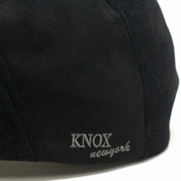 ハンチング メンズ バーズアイ 秋冬 アイビーキャップ サーモトロンラジポカ 帽子 メンズ KNOX 紳士 ノックス 黒 バーズアイ生地 日本製 ブラック［ ivy cap ］メール便対応 帽子屋 通販 送料無料 父の日_4