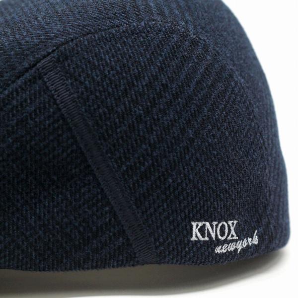 ハンチング メンズ グレンチェック アイビーキャップ サーモトロンラジポカ 帽子 メンズ KNOX 紳士 ノックス ハンチング帽 チェック柄 日本製 手洗い可能 紺 ネイビー［ ivy cap ］メール便対応 帽子屋 通販 送料無料 父の日_4