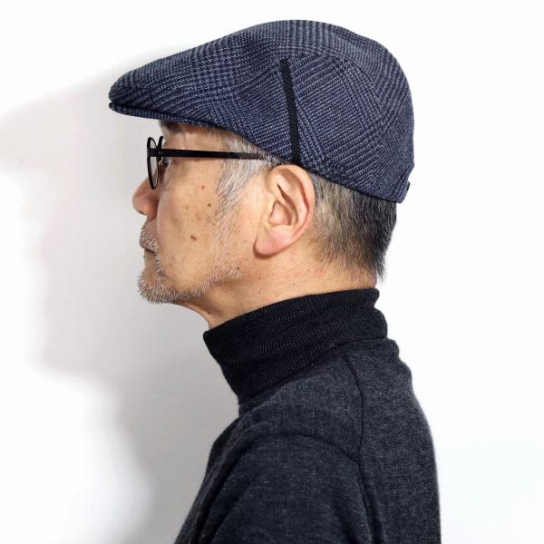 ノックス チェック柄 帽子 メンズ 紳士帽子 アイビーキャップ 秋 冬 サーモトロンラジポカ 機能性素材 KNOX ハンチング帽 グレンチェック 日本製 グレー［ ivy cap ］メール便対応 帽子屋 通販 送料無料 父の日_7