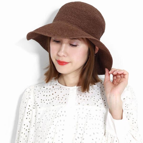 レディース ハット つば広 春夏 麦わら帽子 かわいい バラ色の帽子