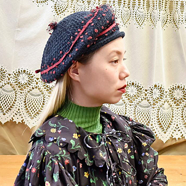 ベレー帽 かわいい レディース 秋冬 帽子 バラ色の帽子 送料無料 地