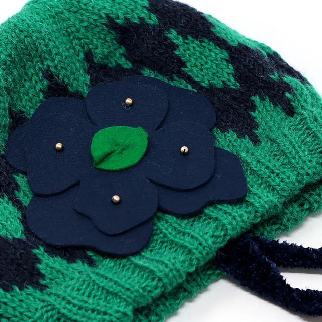 かわいい ニット帽 バラ色の帽子 レディース 秋冬 帽子 送料無料