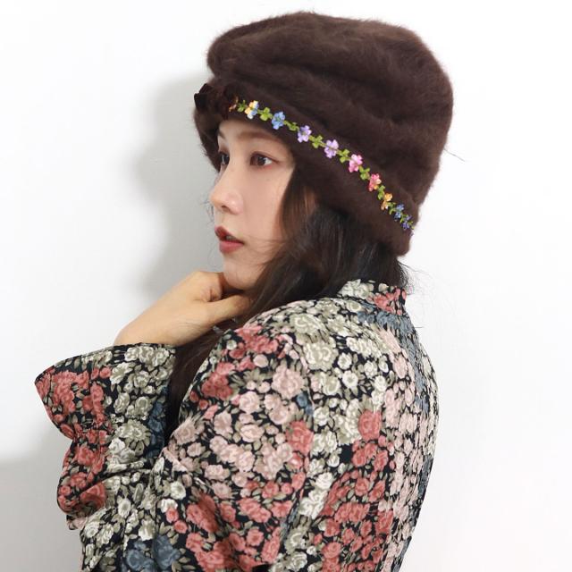 アンゴラ キャップ レディース 帽子 送料無料 Barairo no Boushi 秋冬