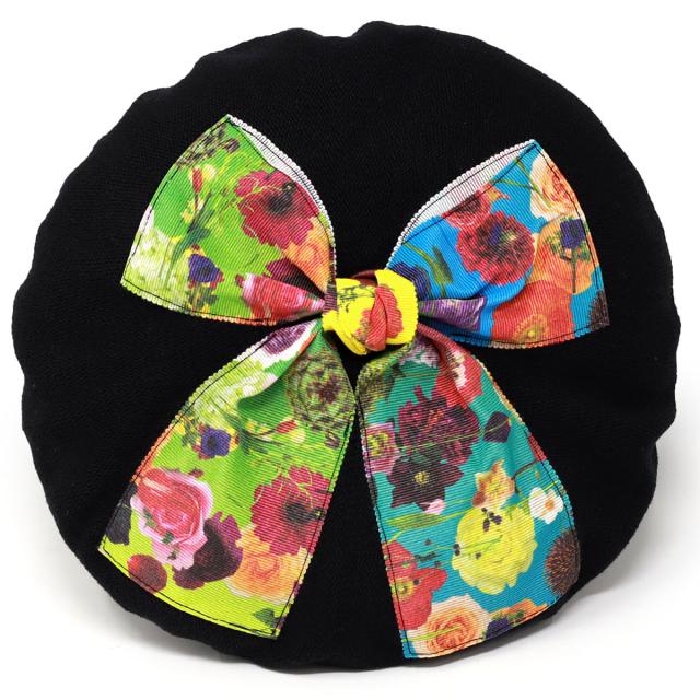 ベレー帽 かわいい レディース 帽子 リボン カラフル Barairo no