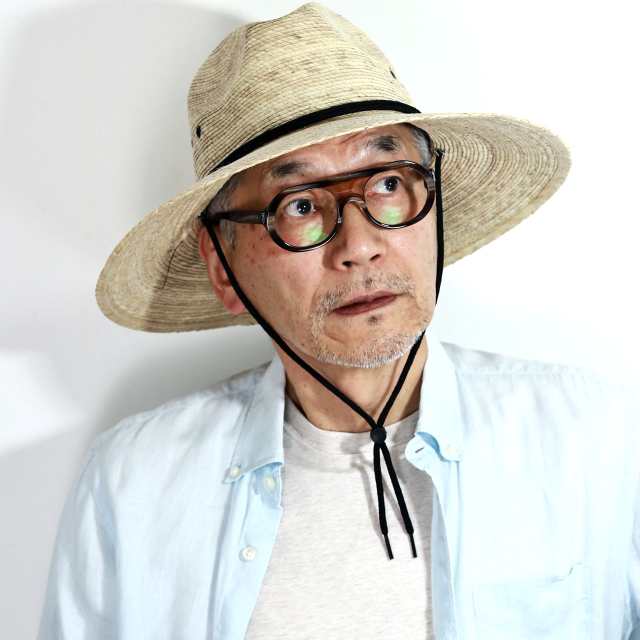 ストローハット あご紐 パームブレード 麦わら帽子 メンズ 帽子