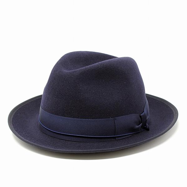 メンズ 中折れハット 秋冬 イタリア ブランド  Sorbatti クラッシャブル ソルバッティ 帽子 紺 ネイビー [ fedora ] たためる帽子 父の日の通販は