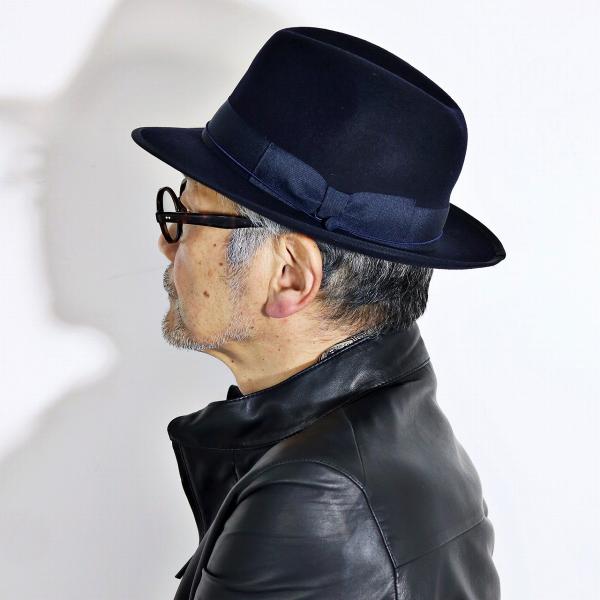 メンズ 中折れハット 秋冬 イタリア ブランド  Sorbatti クラッシャブル ソルバッティ 帽子 紺 ネイビー [ fedora ] たためる帽子 父の日の通販は