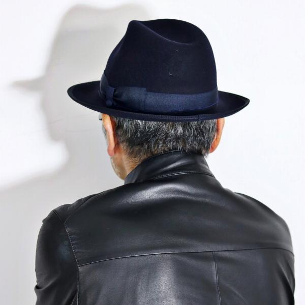 メンズ 中折れハット 秋冬 イタリア ブランド  Sorbatti クラッシャブル ソルバッティ 帽子 紺 ネイビー [ fedora ] たためる帽子 父の日の通販は