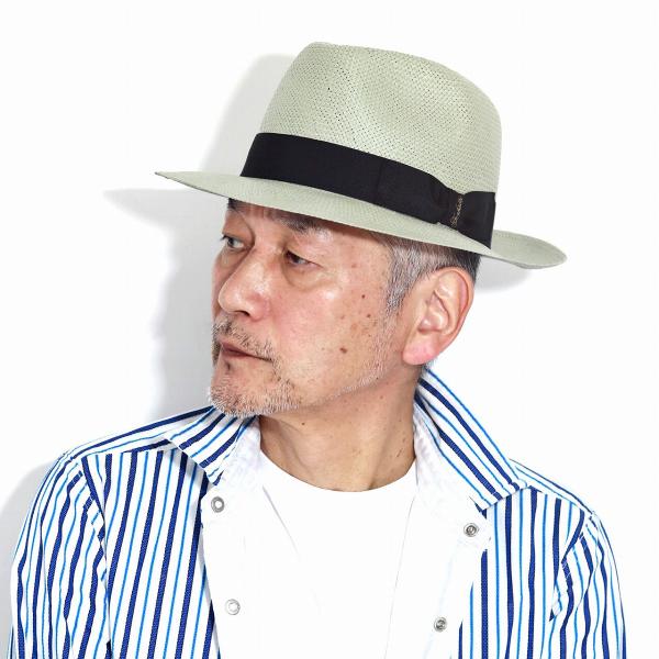 ハット ストローハット メンズ 中折れハット 大きいサイズ 麦わら帽子 ソルバッティ ハット 日焼け対策 SORBATTI 帽子 ブラック ネイビー ライトグレー ナチュラル 帽子 57cm 59cm 61cm サイズ調整テープ付き [ straw hat ] [ fedora hat ] 父の日_13