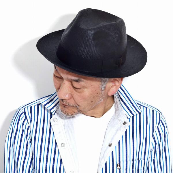 ハット ストローハット メンズ 中折れハット 大きいサイズ 麦わら帽子 ソルバッティ ハット 日焼け対策 SORBATTI 帽子 ブラック ネイビー ライトグレー ナチュラル 帽子 57cm 59cm 61cm サイズ調整テープ付き [ straw hat ] [ fedora hat ] 父の日_14