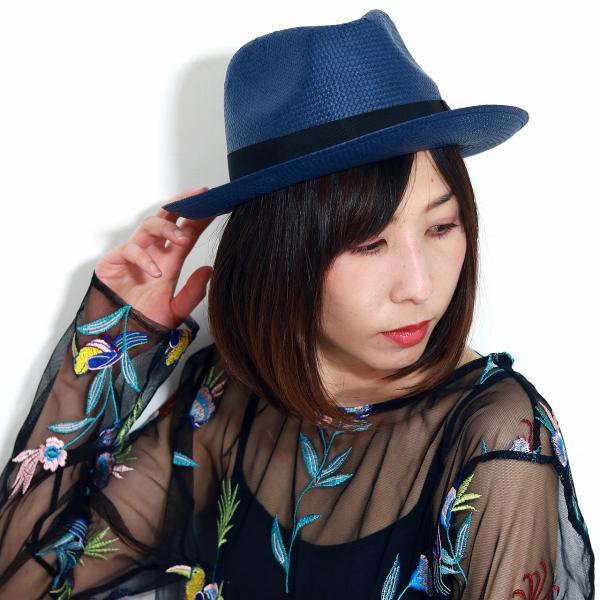 ハット ストローハット メンズ 中折れハット 大きいサイズ 麦わら帽子 ソルバッティ ハット 日焼け対策 SORBATTI 帽子 ブラック ネイビー ライトグレー ナチュラル 帽子 57cm 59cm 61cm サイズ調整テープ付き [ straw hat ] [ fedora hat ] 父の日_8