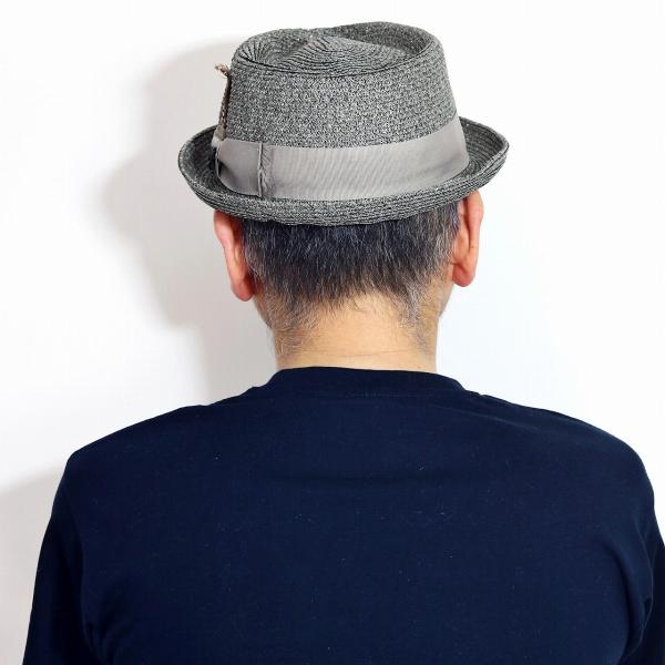 ステイシー アダムス ストローハット 羽根付き ペーパーブレード 帽子 メンズ 春 夏 ハット STACY ADAMS BRIGHTON 中折れハット インポートダイヤモンド型 麦わら帽子 M L XL / シーフォーム [ straw hat ] [ fedora hat ] 父の日_10