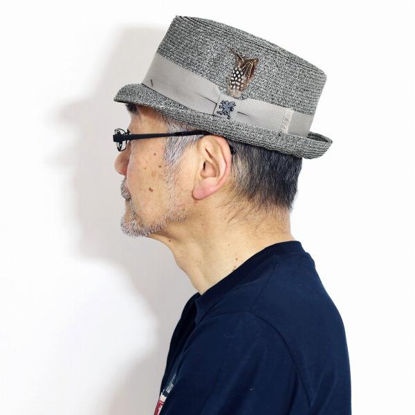 ステイシー アダムス ストローハット 羽根付き ペーパーブレード 帽子 メンズ 春 夏 ハット STACY ADAMS BRIGHTON 中折れハット インポートダイヤモンド型 麦わら帽子 M L XL / シーフォーム [ straw hat ] [ fedora hat ] 父の日_13