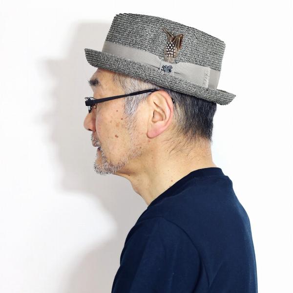 ステイシー アダムス ストローハット 羽根付き ペーパーブレード 帽子 メンズ 春 夏 ハット STACY ADAMS BRIGHTON 中折れハット インポートダイヤモンド型 麦わら帽子 M L XL / シーフォーム [ straw hat ] [ fedora hat ] 父の日_9