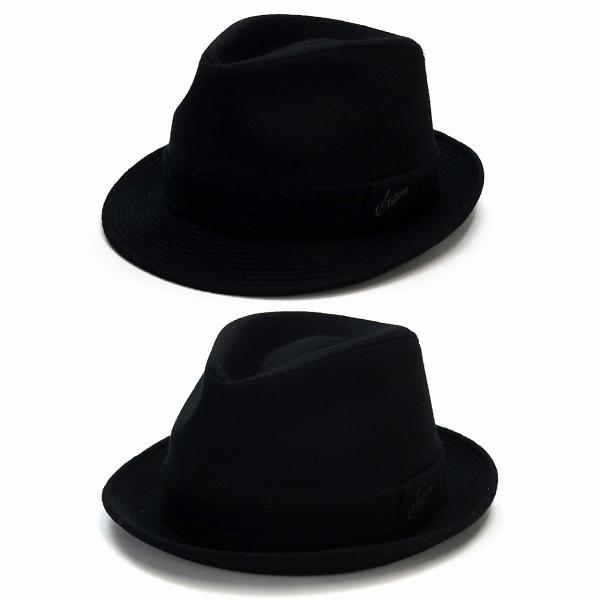 STETSON ステットソン 帽子 カシミヤ混 メンズ 秋冬 日本製 中折れ ハット 防寒 ハット 50代 60代 帽子 アメリカ ブランド 中折れ帽 シンプル / 黒 ブラック [ fedora ] 帽子通販 男性 帽子 クリスマス ギフト プレゼント 父の日 ギフト_1