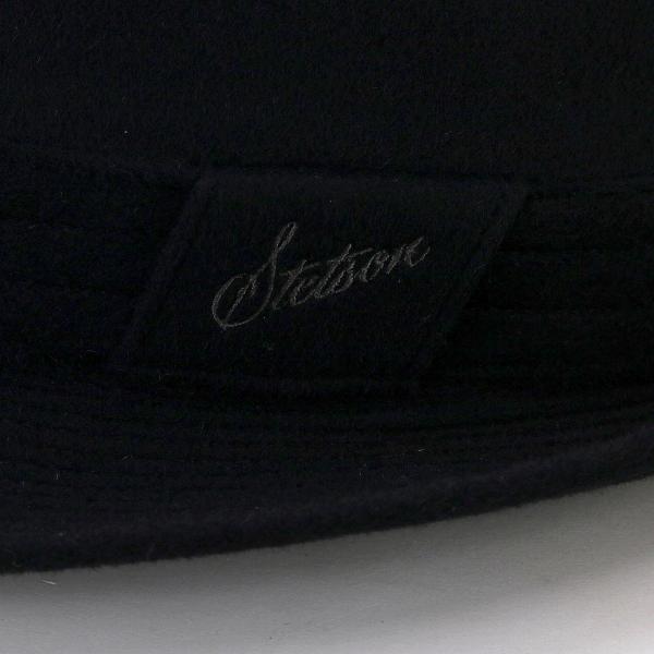 STETSON ステットソン 帽子 カシミヤ混 メンズ 秋冬 日本製 中折れ ハット 防寒 ハット 50代 60代 帽子 アメリカ ブランド 中折れ帽 シンプル / 黒 ブラック [ fedora ] 帽子通販 男性 帽子 クリスマス ギフト プレゼント 父の日 ギフト_4