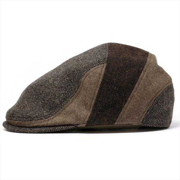 STETSON 紳士 ハンチング 帽子 ハンチング帽 ヘリンボーン 帽子 ツイード 防寒 冬 ハンチング メンズ ブラウン 防寒着 グレー 帽子 日本製 Mサイズ Lサイズ LLサイズ 帽子通販 メール便 送料無料 ギフト プレゼント 40代 50代 60代 ファッション 父の日_1