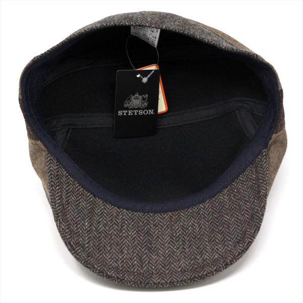 STETSON 紳士 ハンチング 帽子 ハンチング帽 ヘリンボーン 帽子 ツイード 防寒 冬 ハンチング メンズ ブラウン 防寒着 グレー 帽子 日本製 Mサイズ Lサイズ LLサイズ 帽子通販 メール便 送料無料 ギフト プレゼント 40代 50代 60代 ファッション 父の日_5