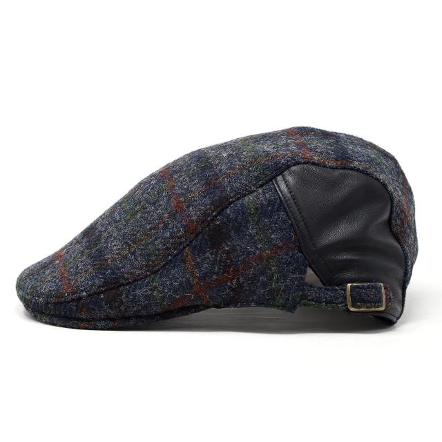 STETSON ハンチング 冬 ツイード ハンチング帽 メンズ ステットソン ウール 帽子 ハリスツイード 防寒 保温 紳士帽子 ネイビー/グリーン/グレー [ ivy cap ] 40代 50代 60代 ファッション シニア コーデ 小物 秋 冬 帽子通販 ギフト プレゼント 父の日_1