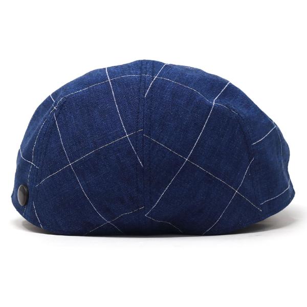 STETSON メンズ ハンチング 春夏 帽子 大きいサイズ ブランド チェック柄 ハンチング帽 さわやか リネン 麻 100% 涼しい 夏素材 帽子 ステットソン イタリア産SOLBIATI社製 生地 チェック 紳士帽子 ネイビー 紺 プレゼント 父の日 ギフト ラッピング無料 敬老の日_3