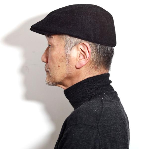 STETSON カシミヤ ハンチング 帽子 メンズ ブランド ステットソン カシミヤ 暖かい 防寒 シンプル 高級素材 無地 57cm/59cm/61cm / 黒 チャコールグレー［ ivy cap ］ 帽子通販 送料無料 ギフト プレゼント 40代 50代 60代 ファッション 父の日_15
