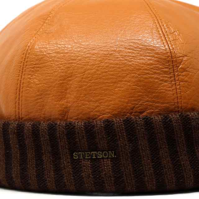 STETSON 本革 帽子 メンズ レザーキャップ ロールキャップ 男性用