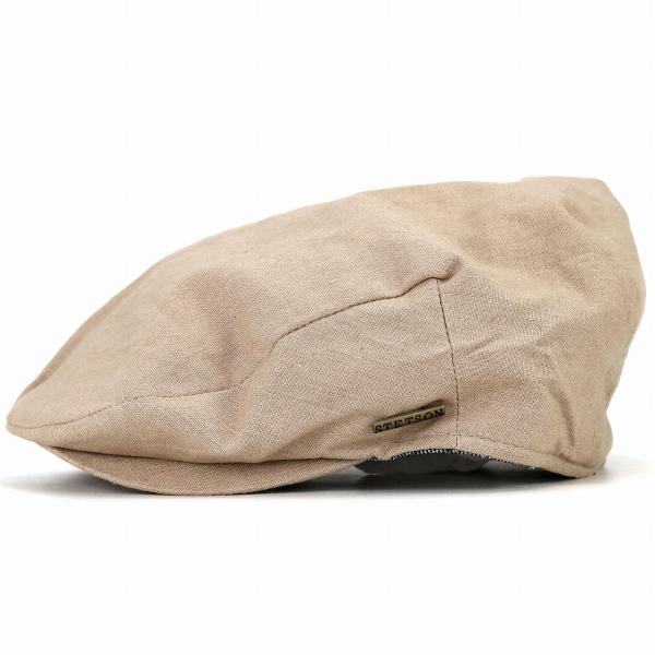 STETSON リネン ハンチング メンズ 春夏 ステットソン 麻 高級 帽子 大きいサイズ ハンチング 紳士 Linen Ivy インポートハット 輸入 シンプル 無地 ブランド M L XL / カーキ [ ivy cap ] 帽子 通販 男性 誕生日 ギフト 父の日 プレゼント_1