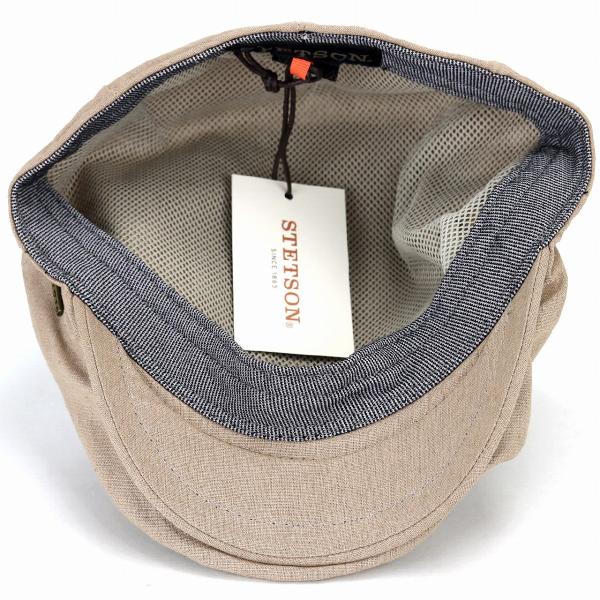 STETSON リネン ハンチング メンズ 春夏 ステットソン 麻 高級 帽子 大きいサイズ ハンチング 紳士 Linen Ivy インポートハット 輸入 シンプル 無地 ブランド M L XL / カーキ [ ivy cap ] 帽子 通販 男性 誕生日 ギフト 父の日 プレゼント_5