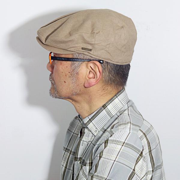 STETSON リネン ハンチング メンズ 春夏 ステットソン 麻 高級 帽子 大きいサイズ ハンチング 紳士 Linen Ivy インポートハット 輸入 シンプル 無地 ブランド M L XL / カーキ [ ivy cap ] 帽子 通販 男性 誕生日 ギフト 父の日 プレゼント_7