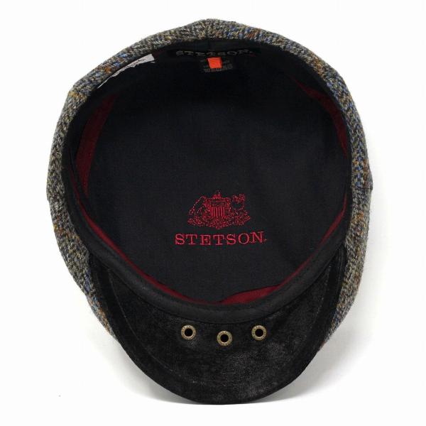STETSON CHADWICK 帽子 ウール メンズ ハンチング帽 秋 冬 ハリスツイード ハンチング 帽子 メンズ ステットソン ヘリンボーン/グレー［ ivy cap ］男性 プレゼント 帽子通販 父の日 贈り物 ラッピング無料 敬老の日_5