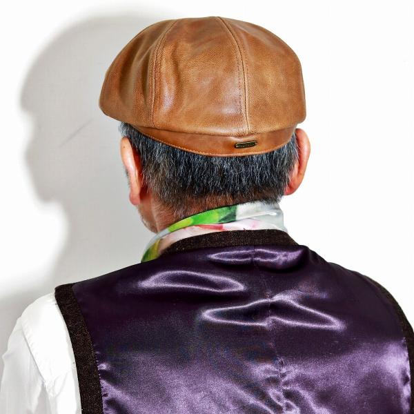 STETSON レザーハンチング 秋 冬 八方ハンチング ゴートレザー 山羊革