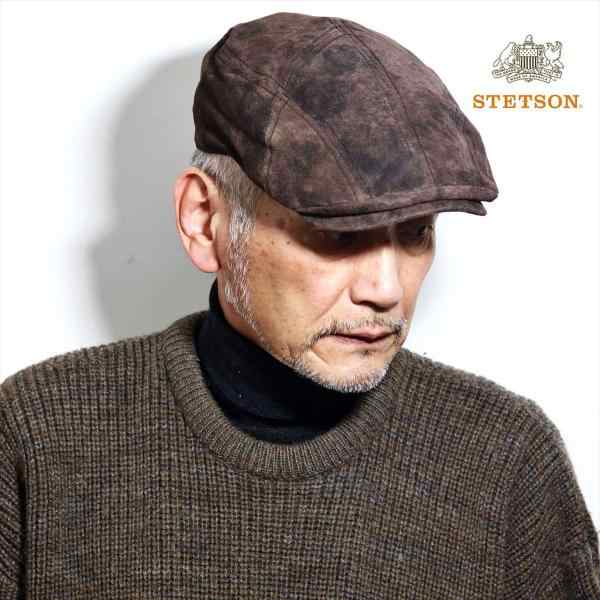 STETSON 本革 ハンチング レザー ハンチング帽 ステットソン 本革 帽子