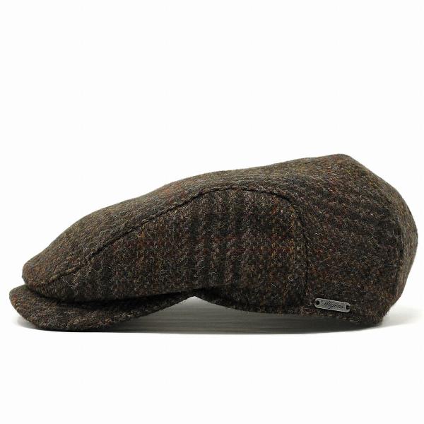 ハリスツイード ハンチング帽 ブランド生地 WIGENS 帽子 秋冬