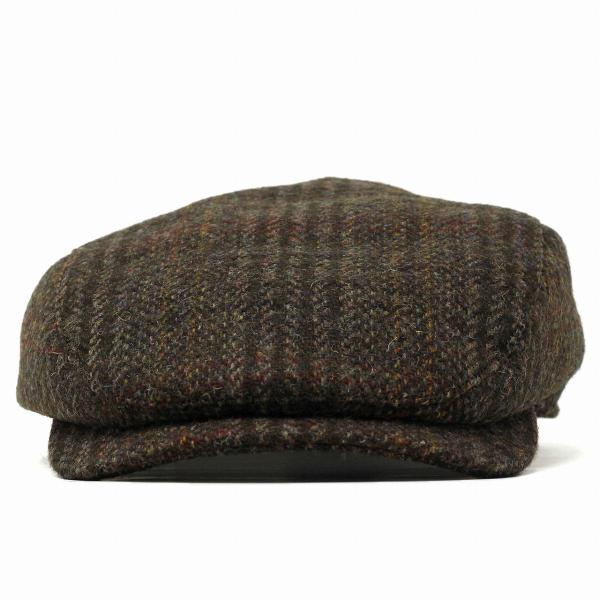 ハリスツイード ハンチング帽 ブランド生地 WIGENS 帽子 秋冬