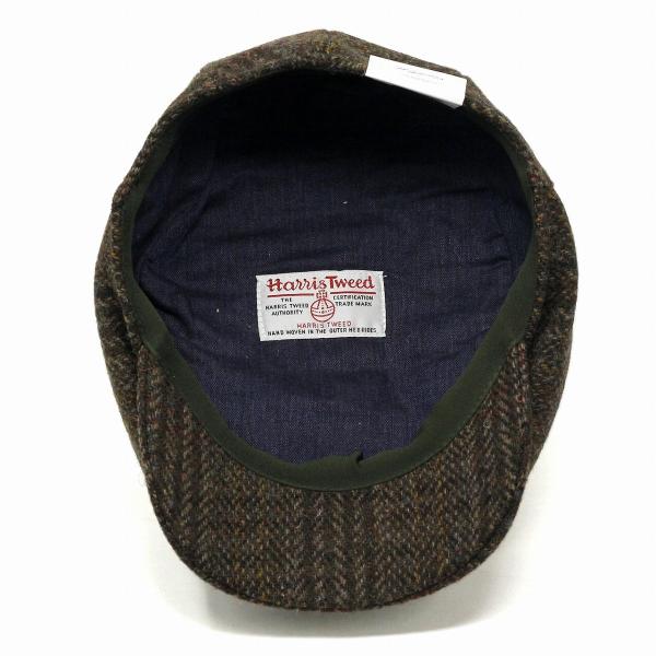 ハリスツイード ハンチング帽 ブランド生地 WIGENS 帽子 秋冬 Harristweed ハンチング メンズ 茶 大きいサイズ ウィゲン ツイード 北欧 ブランド スウェーデン 57cm 58cm 60cm 62cm チェック ブラウン [ ivy cap ] プレゼント クリスマス ギフト 父の日_5