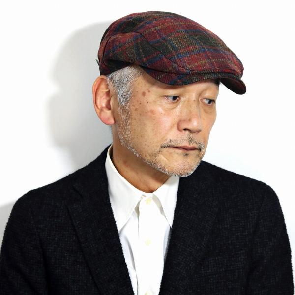 ハンチング タータンチェック ウール 帽子 秋 冬 チェック柄 赤 ハンチング帽 紳士 北欧ブランド WIGENS インポートブランド 大きいサイズ ウィゲン ハンチング帽 海外ブランド メンズ 57cm 58cm 60cm 62cm 赤 ワイン 還暦祝い プレゼント クリスマス ギフト 父の日_6