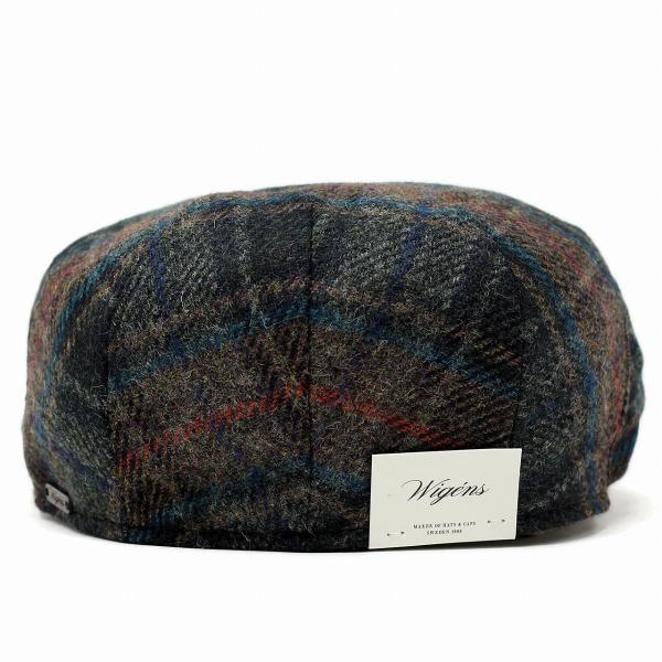 タータンチェック 帽子 秋 冬 メンズ ハンチング ウール チェック柄 赤