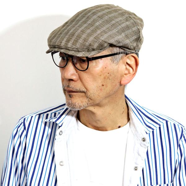 メンズ ハンチング チェック柄 ハンチング帽 大きいサイズ 春 夏 ヨーロッパ 帽子 麻 ブランド 高級 WIGENS ハンチングキャップ チェック / 58cm/60cm/62cm/64cm / エクリュ オリーブ [ ivy cap ] 父の日 ギフト 人気 男性 誕生日 プレゼント ラッピング無料 送料無料_15