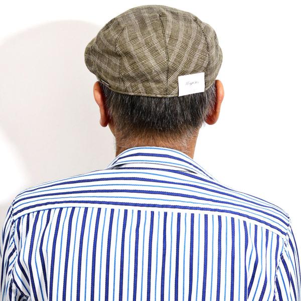 メンズ ハンチング チェック柄 ハンチング帽 大きいサイズ 春 夏 ヨーロッパ 帽子 麻 ブランド 高級 WIGENS ハンチングキャップ チェック / 58cm/60cm/62cm/64cm / エクリュ オリーブ [ ivy cap ] 父の日 ギフト 人気 男性 誕生日 プレゼント ラッピング無料 送料無料_18