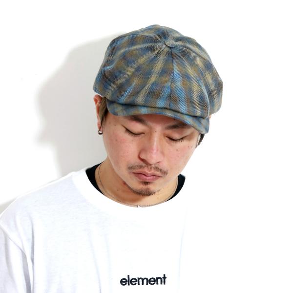 メンズ ハンチング 大きいサイズ チェック柄 ブランド帽子 高級 キャスケット チェック 麻 ツイード MAGEE ドニゴールツイード ブランド生地 リネンツイード デニムブルー キャメル［ ivy cap ］男性 ギフト お父さん 誕生日 プレゼント ラッピング無料 父の日_14