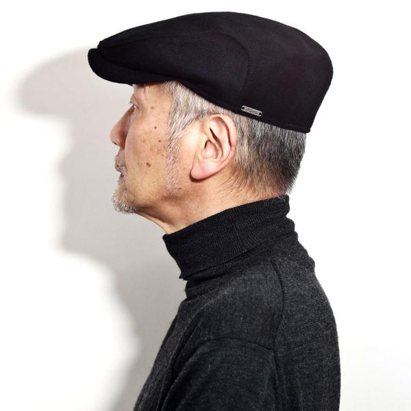 メンズ 帽子 大きいサイズ ハンチング カシミヤ wigens 高級素材 秋冬 ハンチング帽 ウィゲン シンプル ブランド 小物 黒 チャコール [ ivy cap ] 男性 ギフト プレゼント ラッピング無料 父の日_12